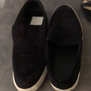 Vince black velvet sneakers